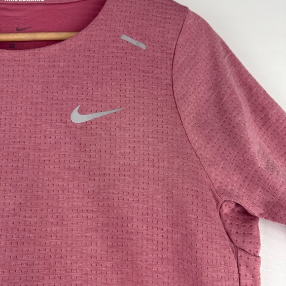 Nike x Peloton Women’s Dri-FIT Running Shirt Maroon Red Size Medium - Picture 4 of 6